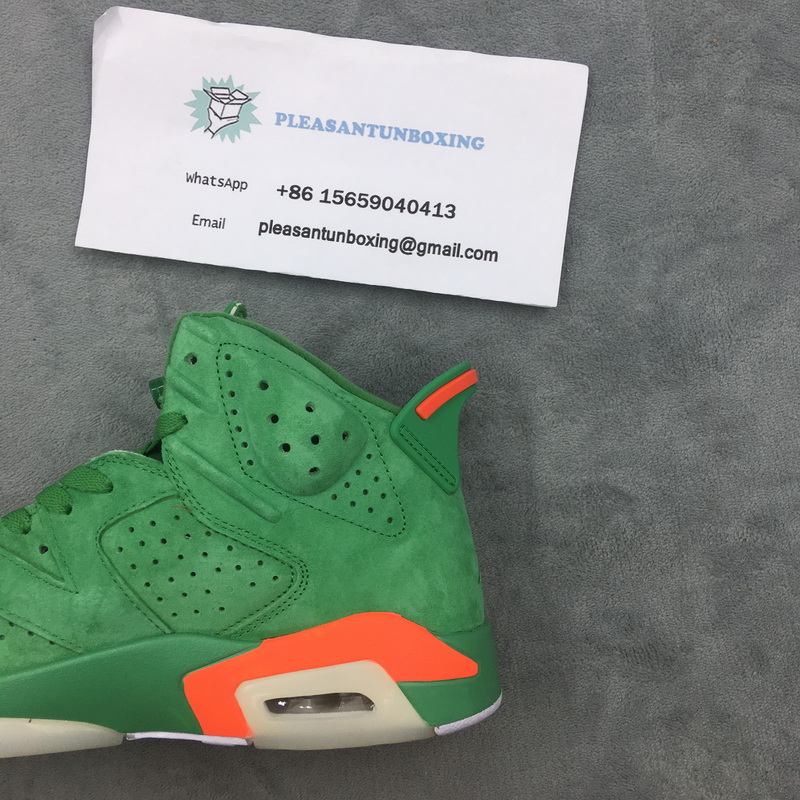 Authentic Air Jordan 6 GreenTeam Orange